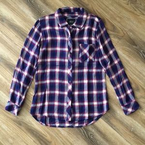 Rails Red, White, Blue Plaid Long Sleeve Flannel
